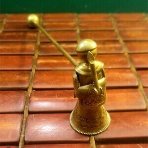 Vintage Altar Boy w/ Candle Bronze Candle Snuffer 8.5" Long 1.2" Diameter Bell